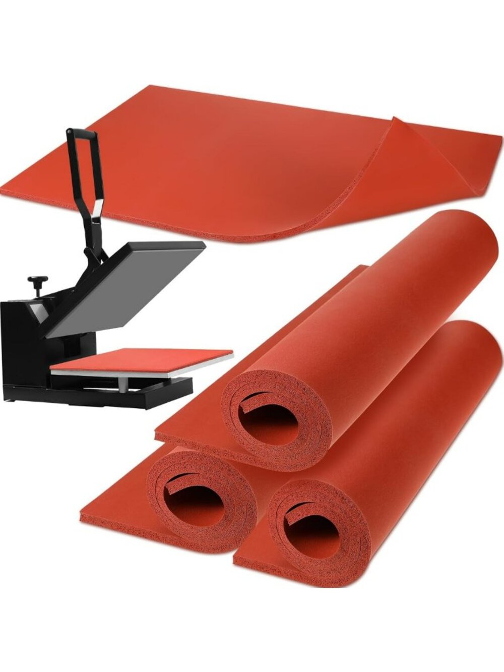 2 Pack 16x24 Inch Silicone Heat Press Mats - Thick, Cuttable, 280℃/536℉ for